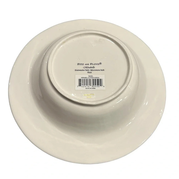 Fitz and Floyd Mirabelle 10” Pasta Bowl Butterfly New - Picture 2 of 6